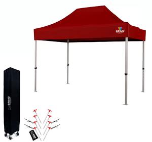 BRIMO Nůžkový párty stan EXCLUSIVE ALU 2x3 m bez stěn červený