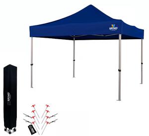 BRIMO Nůžkový párty stan EXCLUSIVE ALU 3x3 m bez stěn modrý
