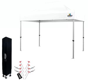 BRIMO Nůžkový párty stan EXCLUSIVE ALU 2x3 m bez stěn bílý
