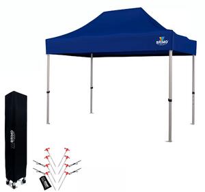 BRIMO Nůžkový párty stan EXCLUSIVE ALU 2x3 m bez stěn modrý
