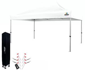 BRIMO Nůžkový párty stan EXCLUSIVE ALU 3x4,5 m bez stěn bílý