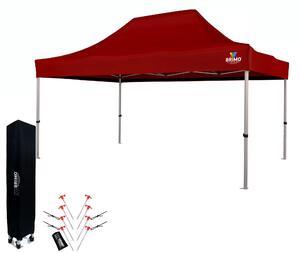 BRIMO Nůžkový párty stan EXCLUSIVE ALU 3x4,5 m bez stěn červený