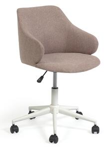 Světle růžová kancelářské židle Kave Home Einara