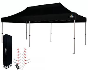 BRIMO Nůžkový párty stan EXCLUSIVE ALU 3x6 m bez stěn černý