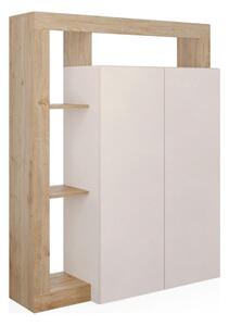 Komoda LENOR 108x127x42 cm kašmír/světlý dub