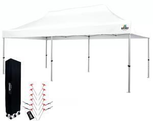 BRIMO Nůžkový párty stan EXCLUSIVE ALU 3x6 m bez stěn bílý
