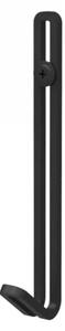 Designový nástěnný kovový háček Malmo Černá Lepení lepící páskou