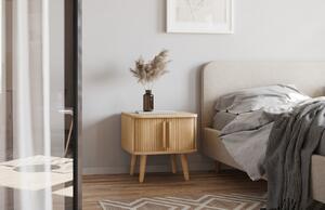 Dubový noční stolek Woodman Rove Tambour 49,5 x 49,5 cm