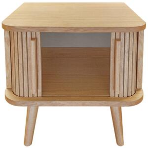 Dubový noční stolek Woodman Rove Tambour 49,5 x 49,5 cm
