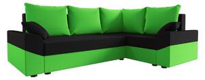 - Prostorná moderní sedací souprava DAGMAR - zelená / černá