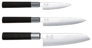 Sady kuchyňských nožů KAI Wasabi Black Set, 3 ks (100mm,150mm,165mm)