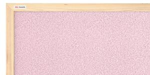 Allboards, korková tabule v dřevěném rámu 90x60 cm-PINK,TKPINK96D