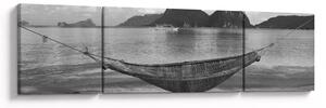 Obraz - Houpací síť na pláži (170x50 cm)