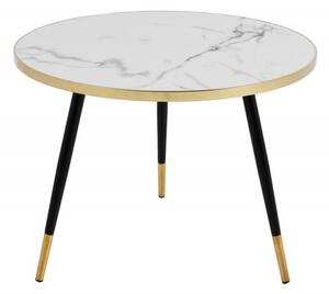 FurniGO Konferenční stolek Paris 60cm bílý, černý