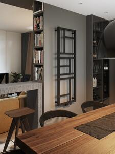 Instal Projekt Mondrian koupelnový radiátor designově 144x50 cm černá MON-50/140D50C31