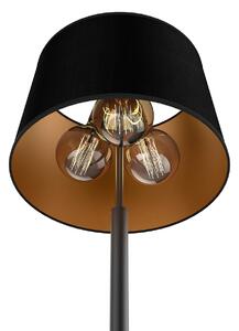 Light for home - Moderní stojací lampa černá s černým stinidlem 15720 "BOSTON", 3X40W, E27, Černá