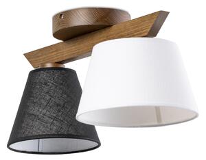Light for home - Dřevěný přisazený lustr 40077 "YOKE", 2x40W, E14, přirozený dub