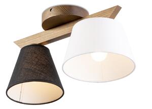 Light for home - Dřevěný přisazený lustr 40077 "YOKE", 2x40W, E14, přirozený dub