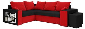 Pohodlná sedací souprava DERIN - černá / červená