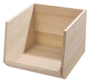 Úložný box ze dřeva paulownia iDesign Eco Open, 25,4 x 29 cm