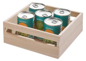 Úložný box ze dřeva paulownia iDesign Eco Handled, 25,4 x 25,4 cm