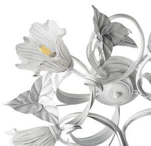 Light for home - Přisazený lustr v bílém provedení 17205 "LIZAVETA", 5x40W, E14, bílá, stříbrný