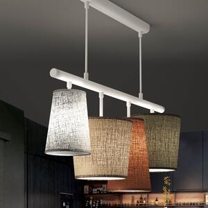 Light for home - Skandinávský Závěsný Lustr ze pěti stínítek různých tvarů., 5x40W, E14, Bílá