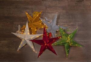 Zelená vánoční světelná dekorace Star Trading Velvet, ø 60 cm