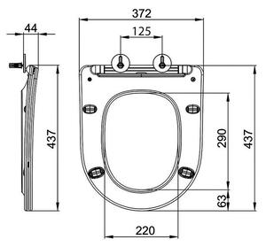Sapho Paco WC sedátko Slim, SoftClose PCS1012