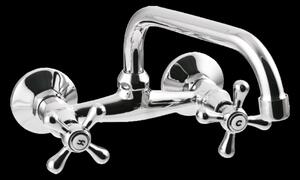 Invena Roma, umyvadlová/dřezová baterie s výlevkou typu U, délka 250 mm, chromová, INV-BC-25-00S-L
