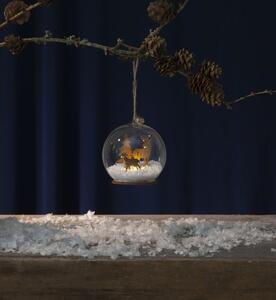 Vánoční závěsná světelná LED dekorace Star Trading Fauna, ø 8 cm