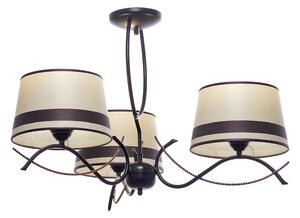 Light for home - Lustr přisazený ke stropu 14703 "Susie", 3x60W, E27, černá, zlatá, patina