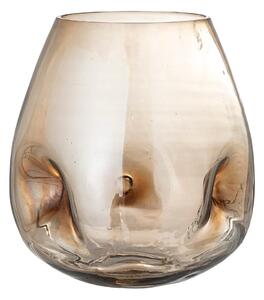 Hnědá skleněná váza Bloomingville Ifza, výška 20 cm