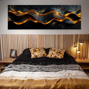 Obraz na plátně - Svítící vlny pohlazení FeelHappy.cz Velikost obrazu: 60 x 20 cm