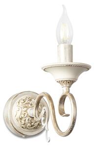 Light for home - Nástěnné svítidlo 50311 "AFRODITA", 1x40W, E14, bílá, béžová, zlatá, patina