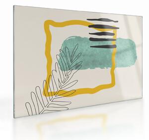 Skleněný obraz - Abstraktní listy N⁰2 (70x50 cm)