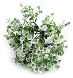 Umělá mini chryzantéma - 1 bílá zelená