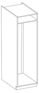 Skříň na vestavnou lednici LAILI - šířka 60 cm, světle šedá / bílá