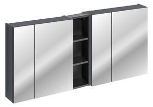 Comad Závěsná koupelnová skříňka se zrcadlem SantaFe 140 cm tmavě modrá