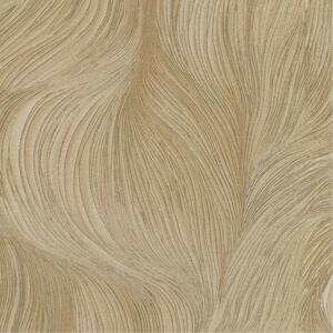 Vliesové tapety na zeď GMK Fashion for walls 5 10522-30, rozměr 10,05 m x 0,53 m, jemné vlnovky zlaté, Erismann