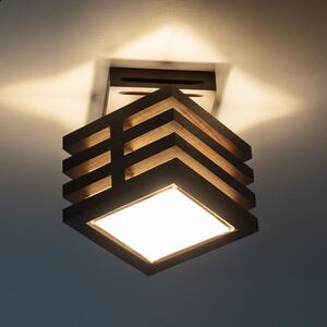 Light for home - Dřevěné stropní svítidlo v barvě Venge 18601 "HOUSTON", 1x40W, E27, Wenghe