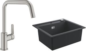 Sada granitový dřez Grohe K700 31651AP0, kuchyňská baterie Grohe Start 30470DC0