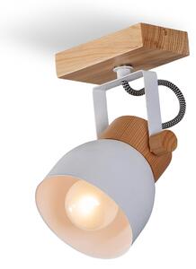 Light for home - Nástěnné svítidlo 40002 "VIANA", 1x60W, E27, bílá, přirozená borovice