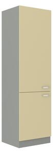 Skříň na vestavnou lednici ULLERIKE - šířka 60 cm, krémová / šedá