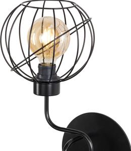 Light for home - Nástěnné svítidlo s drátěnými stínítkami 13513 "ELECTRICO", 2x60W, E27, Černá