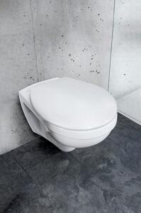 Bílé WC sedátko z nerezové oceli Wenko Vorno