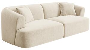 -25 % Dny MOMENTI– Cosmopolitan Design Světle béžová sametová trojmístná pohovka Campi 220 cm