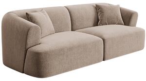 -25 % Dny MOMENTI– Cosmopolitan Design Béžová sametová trojmístná pohovka Campi 220 cm
