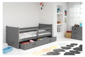 Dětská postel s úložným prostorem bez matrace 90x200 FERGUS - grafit