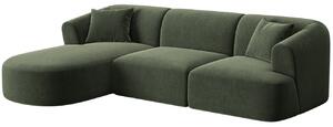 -25 % Dny MOMENTI– Cosmopolitan Design Zelená sametová rohová pohovka Campi 256 cm, levá